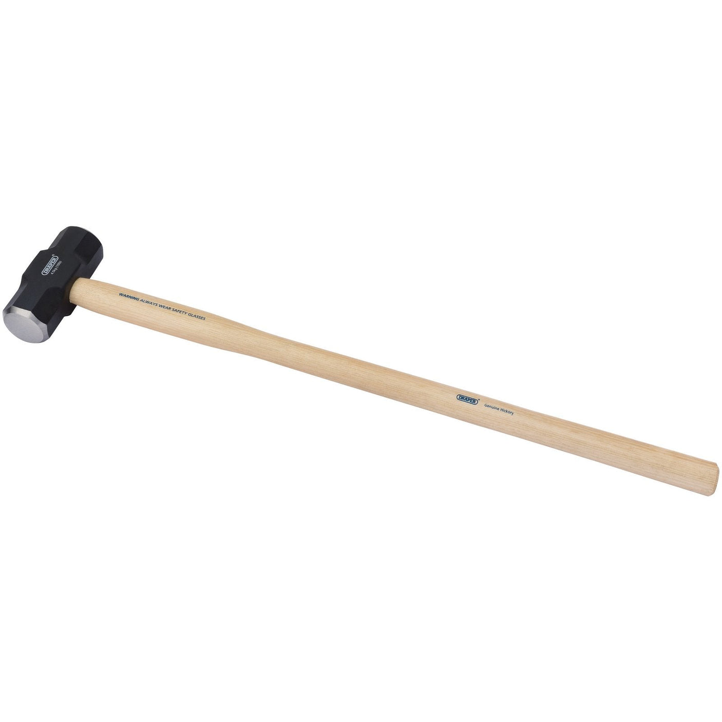 Image of a Draper Hickory Shaft Sledge Hammer, 4.5Kg/10Lb - 6220/B, featuring a long hickory shaft and a heavy metal head.