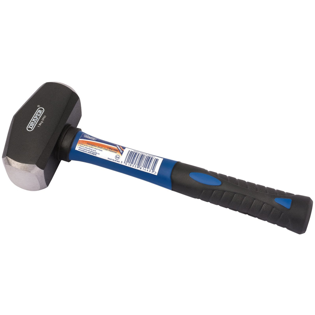 Draper Fibreglass Shaft Club Hammer, 1.8Kg/4Lb - FG3/B - Farming Parts