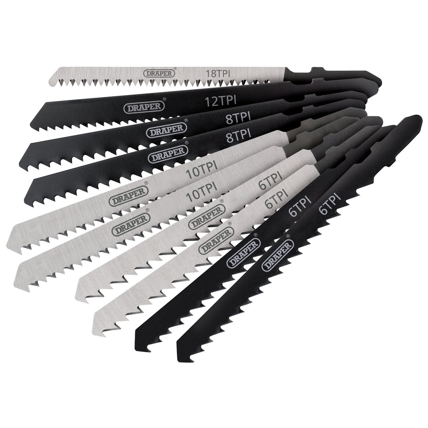 Draper Assorted Hcs Jigsaw Blade Set (10 Piece) - JSBCOM10W - Farming Parts