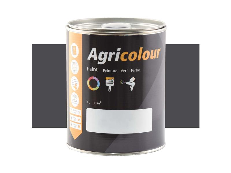 A can of Sparex Agricolour paint, shown with a grey gloss label, ideal for Metal Surface Preparation. Key product features include a capacity of 1 liter and it is identified by the Sparex Part Number S.82109.