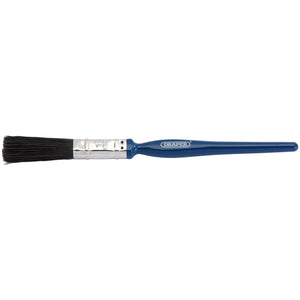 A Draper Paint-Brush, 12mm - PB/60-40, featuring a blue handle, black natural bristles, and a stainless steel ferrule, with the "Draper" brand name labeled on the handle.