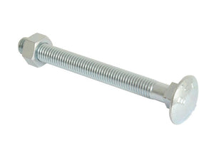 Here is the revised sentence using the provided product data: 

A long, zinc-plated Metric Carriage Bolt and Nut with a hexagonal nut and a circular head. The Grade 4.6 bolt, which has a threaded M12x120mm shaft, resembles carriage bolts in design. This product is Sparex Part No.S.8308 (DIN 601/934) from the brand Sparex.