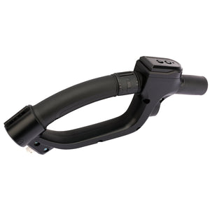 A black, U-shaped Draper Remote Handle for Swd1500 - AVC143 electric scooter handlebar featuring integrated controls and a mounting bracket at one end.