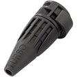 The Draper Pressure Washer Turbo Nozzle, compatible with stock numbers 83405, 83406, 83407, and 83414 (model APW74), features a black cylindrical design with the engraved text "TURBO.