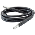 A coiled Draper Pressure Washer Hose, 3 meters in length and black in color, features metal connectors on both ends and is labeled as a "high pressure cleaning water hose," compatible with stock numbers 83405, 83406, 83407, and 83414.