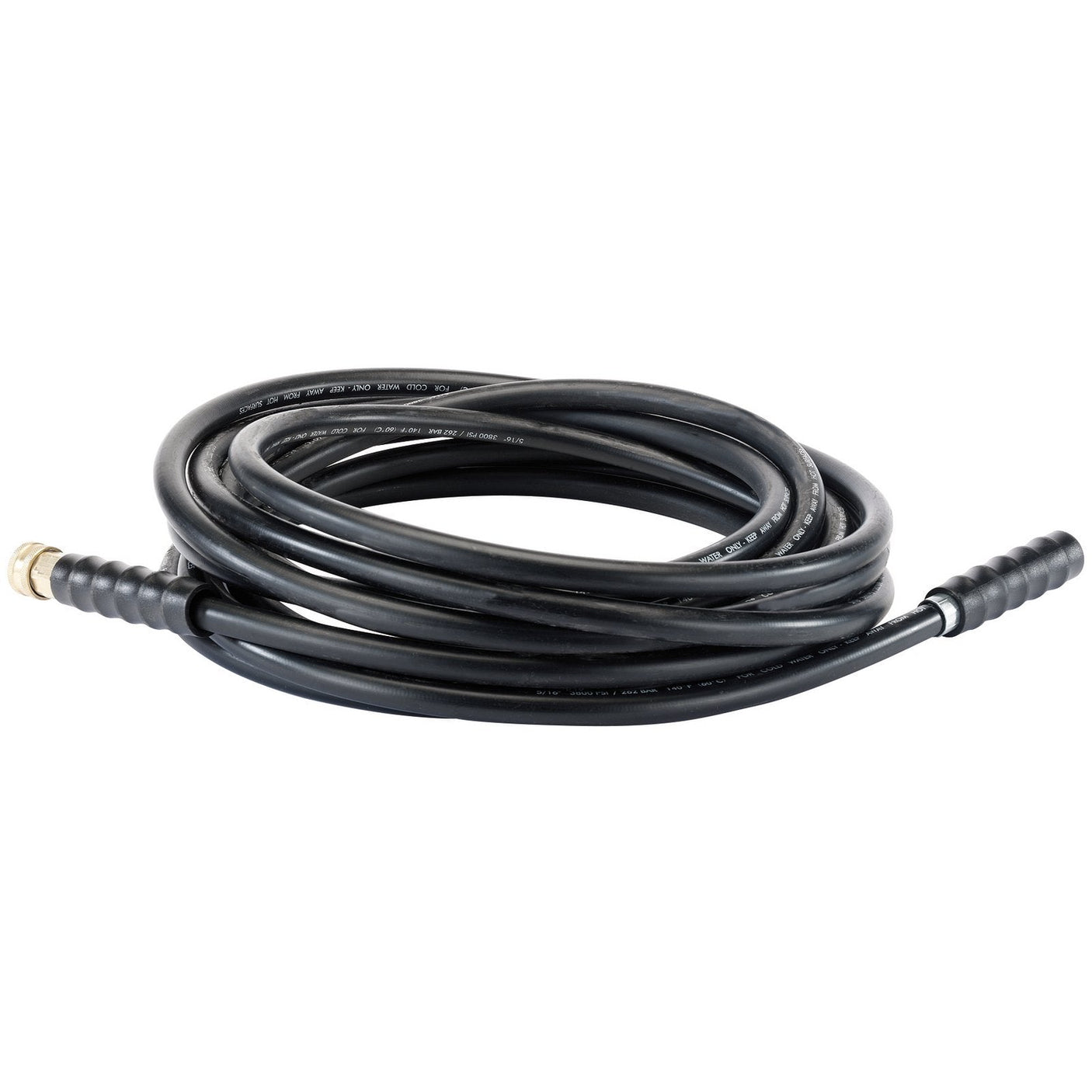 A Draper High Pressure Hose for Pressure Washers PPW1300, 8M - APPW19 with connectors at both ends.