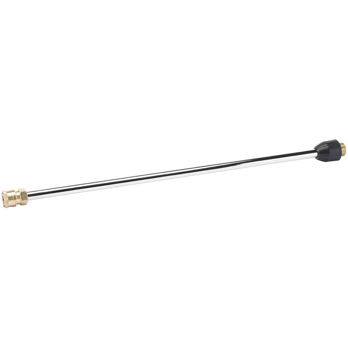 A Draper Lance for Petrol Pressure Washers PPW650, PPW1300 - APPW20 featuring a metal wand with a brass connector on one end and a black nozzle on the other end.