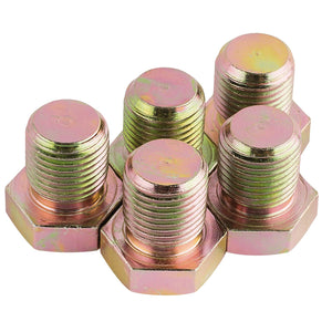 Five Draper Spare Bolt M13 x 1.25 for 36631-SPRK-02A bolts with a shiny finish, arranged upright in a clustered formation.