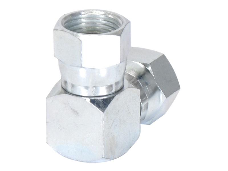 Sparex Hydraulic Adaptor 3/4'' JIC Swivel Female x 3/4'' JIC Swivel Female 90° Compact Elbow | S.8564 - Product Image 2