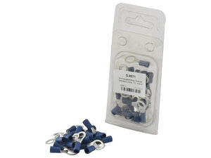 Pre-Insulated Ring Terminal 8.4mm 600V Blue 25-Pack | Sparex S.8571