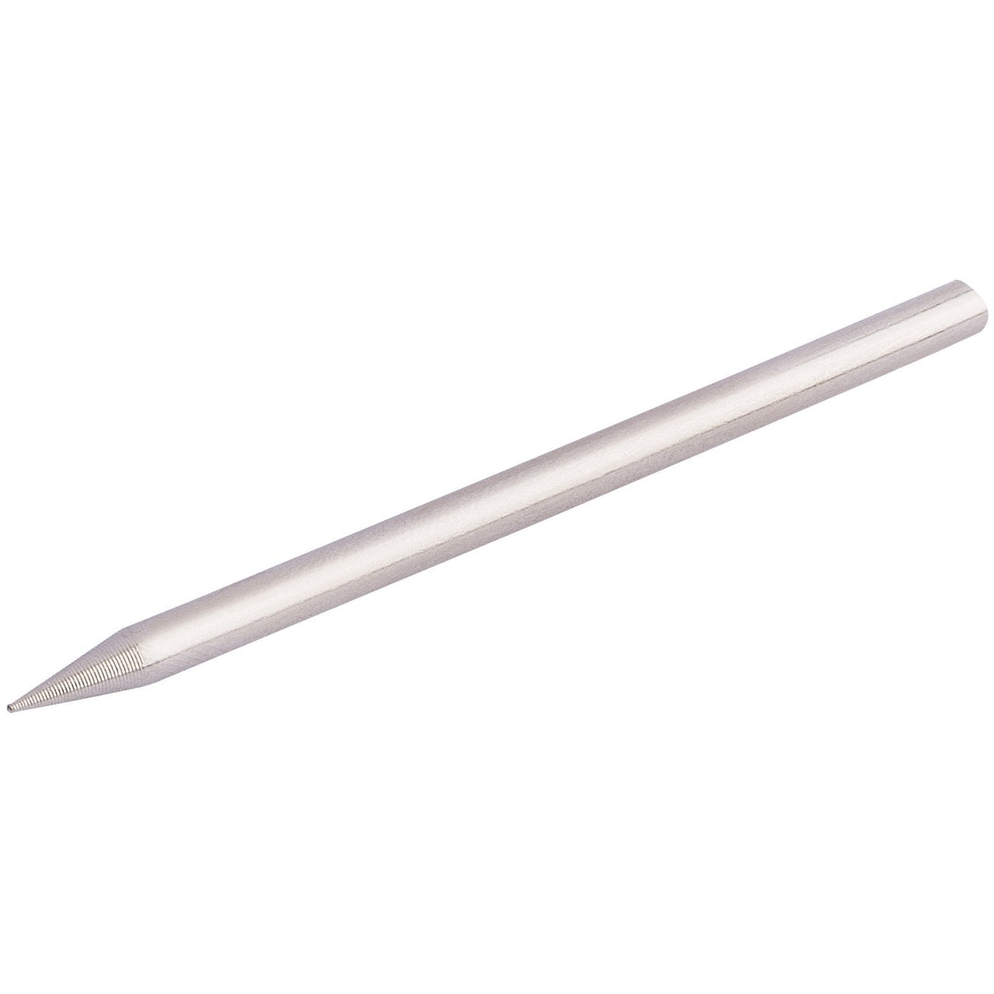 A Draper Soldering Iron Tip Point, 30W - YSI30A, featuring a silver-colored pointed metal tip and a textured grip near the end.