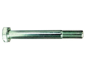 A close-up view of a Sparex zinc-plated metric setscrew, M4x10mm (DIN 933), with a partially threaded shaft and a tensile strength of 8.8.