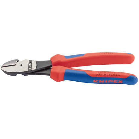 Draper Knipex 74 02 200 High Leverage Diagonal Side Cutter With Comfort Grip Handles, 200mm - 74 02 200 - Farming Parts