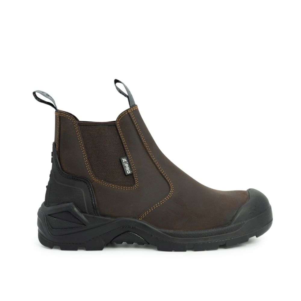 Xpert Pro Hutton S3L Safety Dealer Boot – Brown, Lightweight & Durable | Composite Toe & Slip-Resistant