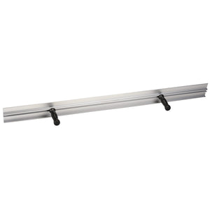 Draper Plasterer's Darby, 1200mm - AD features an extruded aluminum straight edge with a central ruler and two black adjustable handles, designed for precise surface finishing.