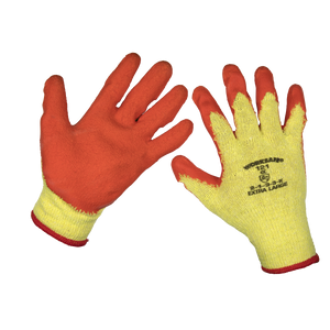 Super Grip Knitted Gloves Latex Palm (X-Large) - Pack of 120 Pairs - 9121XL/B120 - Farming Parts