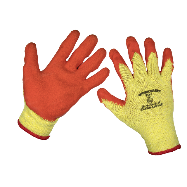 Super Grip Knitted Gloves Latex Palm (X-Large) - Pack of 120 Pairs - 9121XL/B120 - Farming Parts