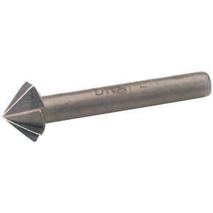 Close-up of the Draper Countersink Bit, 14mm - DB2 with a conical cutting head and cylindrical shank, suitable as a general-purpose bit for use in wood or plastics with hand or power drills.