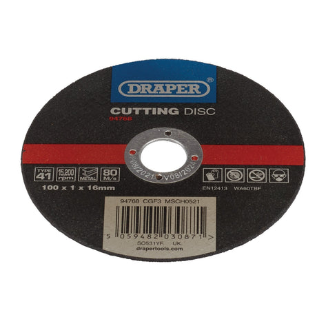 Draper Metal Cutting Disc, 100 X 1 X 16mm - CGF3 - Farming Parts