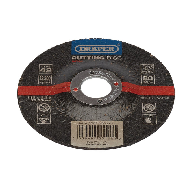 Draper Dpc Metal Cutting Disc, 115 X 2.5 X 22.23mm - CGD2 - Farming Parts