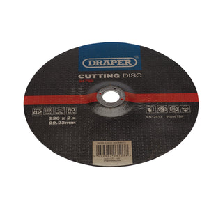 The Draper Dpc Metal Cutting Disc, CGD3, features a 230 x 2 x 22.23mm size, with a maximum speed of 6650 RPM and an impressive speed of 80 m/s. Conforming to EN12413 and WA46TBF standards, this aluminium oxide composition disc is perfect for metalworking applications.