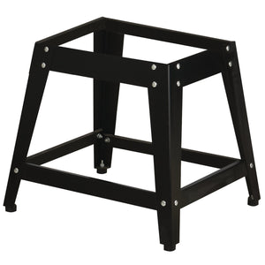 The Draper Bandsaw Stand For Stock No. 98445 - ABS305/750SF/ST features a black metal stand with angled legs and bolted joints, crafted from sturdy sheet steel, making it ideal for your 305mm bandsaw or other equipment.