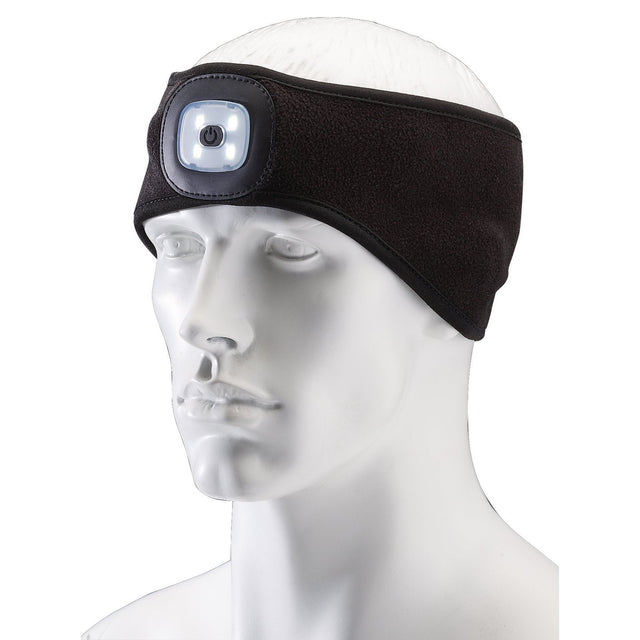 Draper Headband With Usb Rechargeable Led Torch, 1W, Black, One Size - HBT-BL - Farming Parts