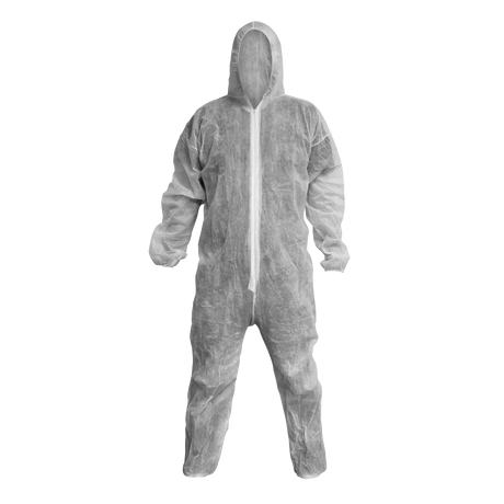 Disposable Coverall White - Large - 9601L - Farming Parts