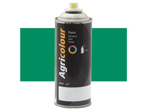 A 400ml aerosol spray paint can from Sparex, labeled "Paint - Agricolour - Traffic Green, Gloss," featuring a Traffic Green background. The can, identifiable by its yellow spray nozzle and labeled with Part Number S.96024, offers coverage of 2m² and is ideal for metal surfaces.