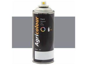 A 400ml aerosol spray can labeled "Paint - Agricolour - Traffic Grey, Gloss," Sparex Part Number S.97042, with a black design and a silver cap. The can is placed against a gray background.