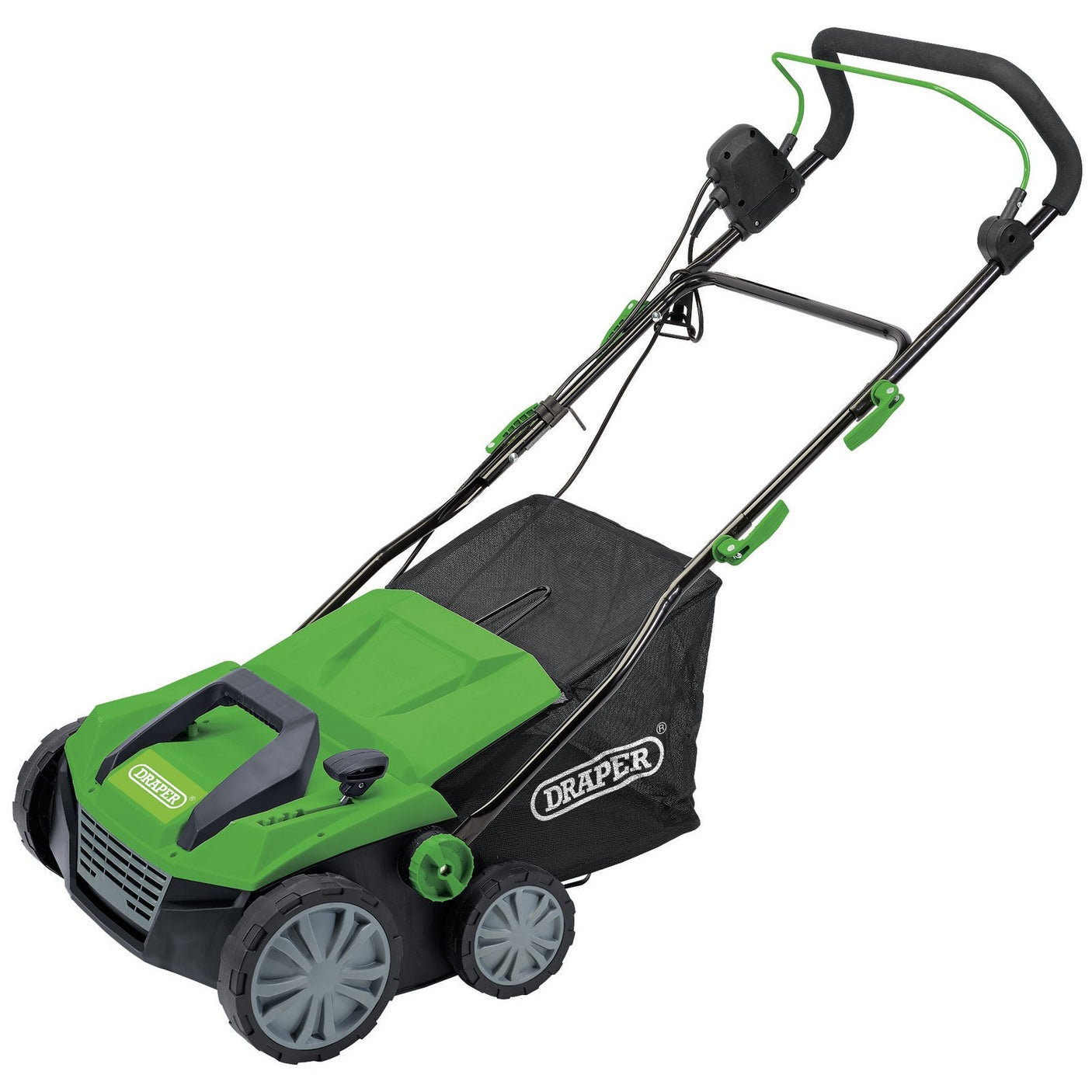 Draper 230V 2-In-1 Lawn Aerator And Scarifier, 380mm, 1800W - GLAS1800D - Farming Parts