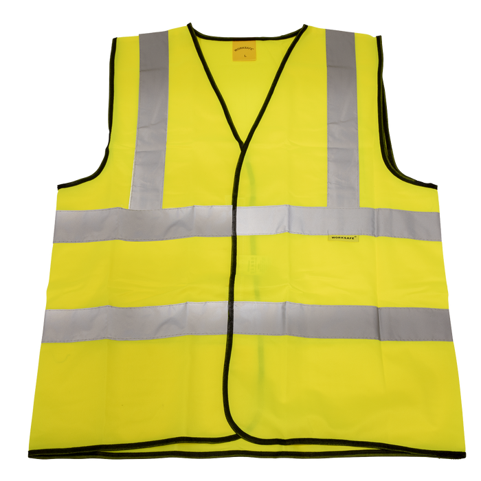 Sealey Hi Vis Waistcoat (Site and Road Use) Yellow Medium 9804M