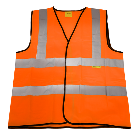 Hi-Vis Orange Waistcoat (Site and Road Use) - Medium - 9812M - Farming Parts