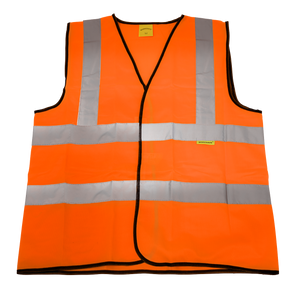 Hi-Vis Orange Waistcoat (Site and Road Use) - Medium - 9812M - Farming Parts