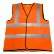 Hi-Vis Orange Waistcoat (Site and Road Use) - X-Large - 9812XL - Farming Parts