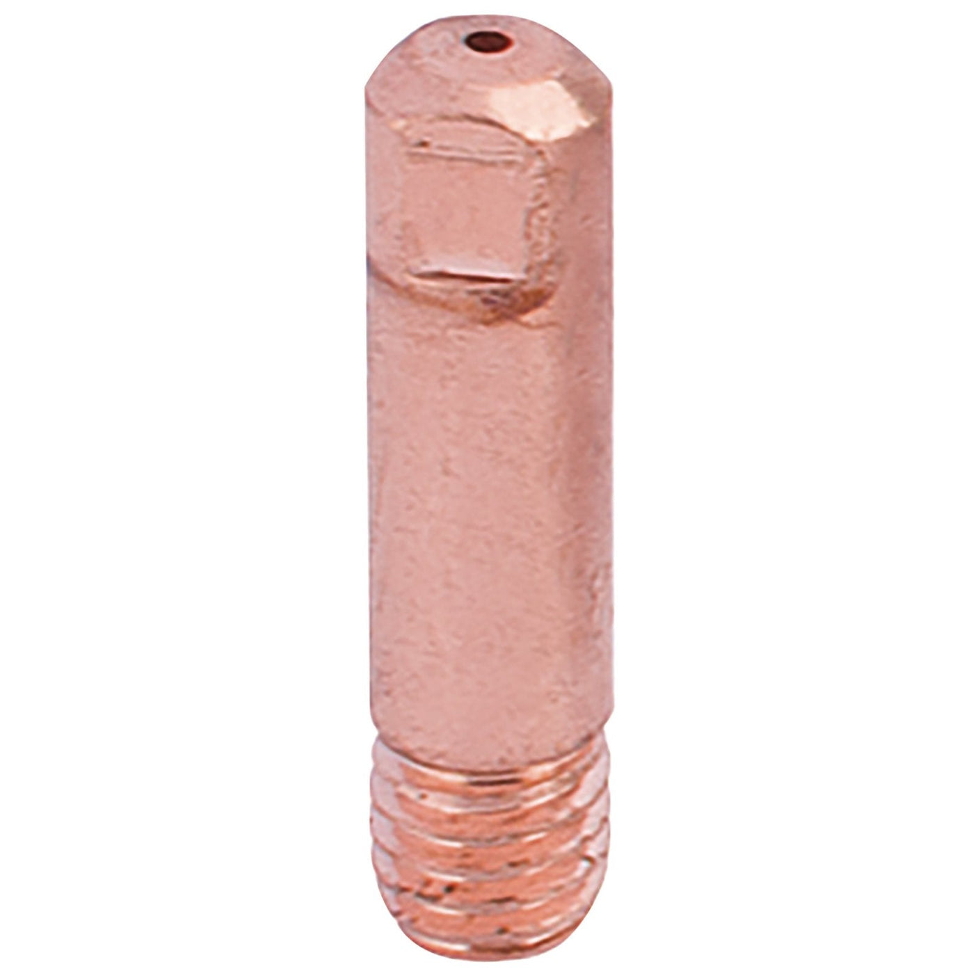 A set of Draper's MB15 MIG Torch Tips, featuring cylindrical high-conductivity copper alloy nozzles with threaded bases and small holes at the top, designed for use with MB15 MIG welding torches.