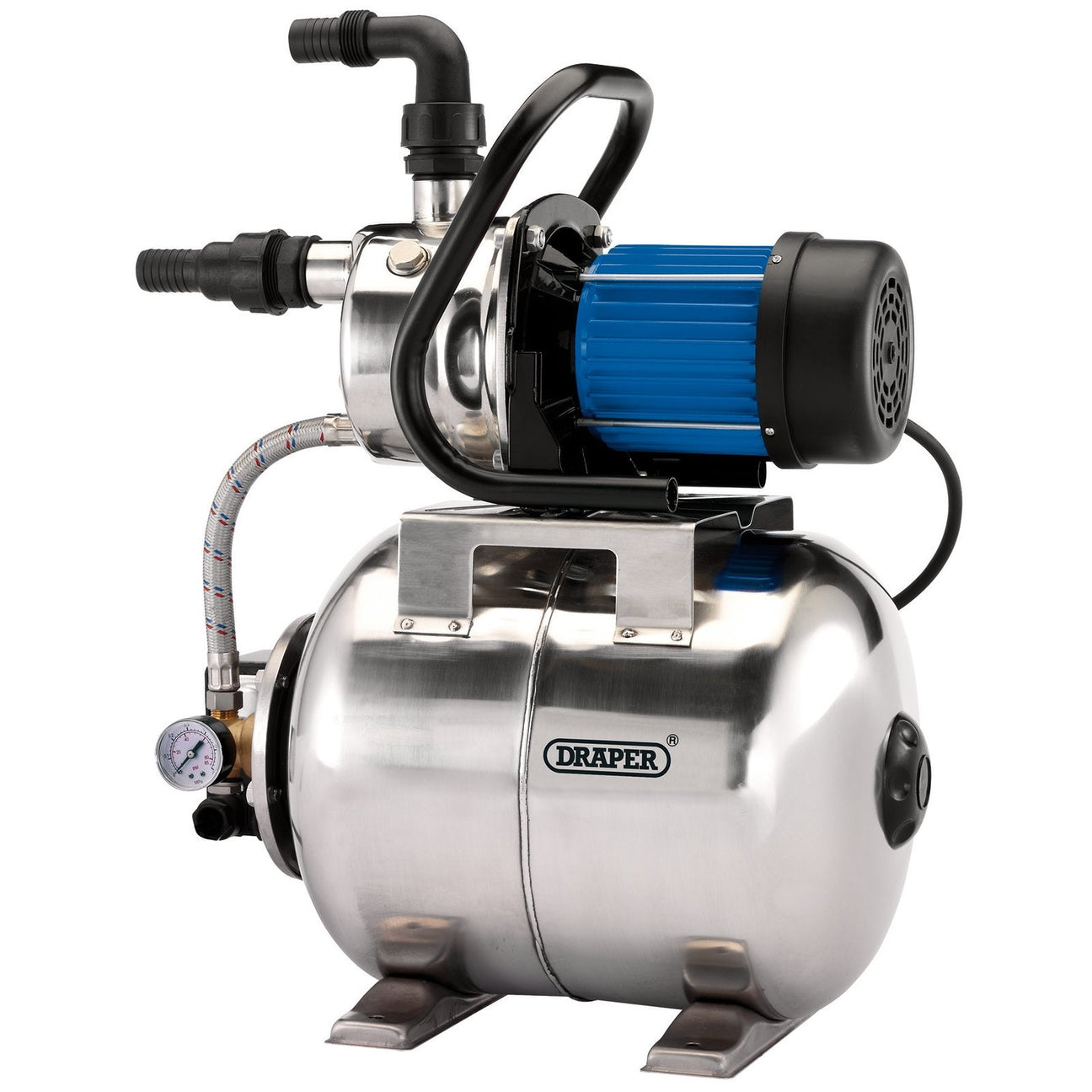 Draper Stainless Steel Booster Pump, 50L/Min, 800W - BP3 - Farming Parts