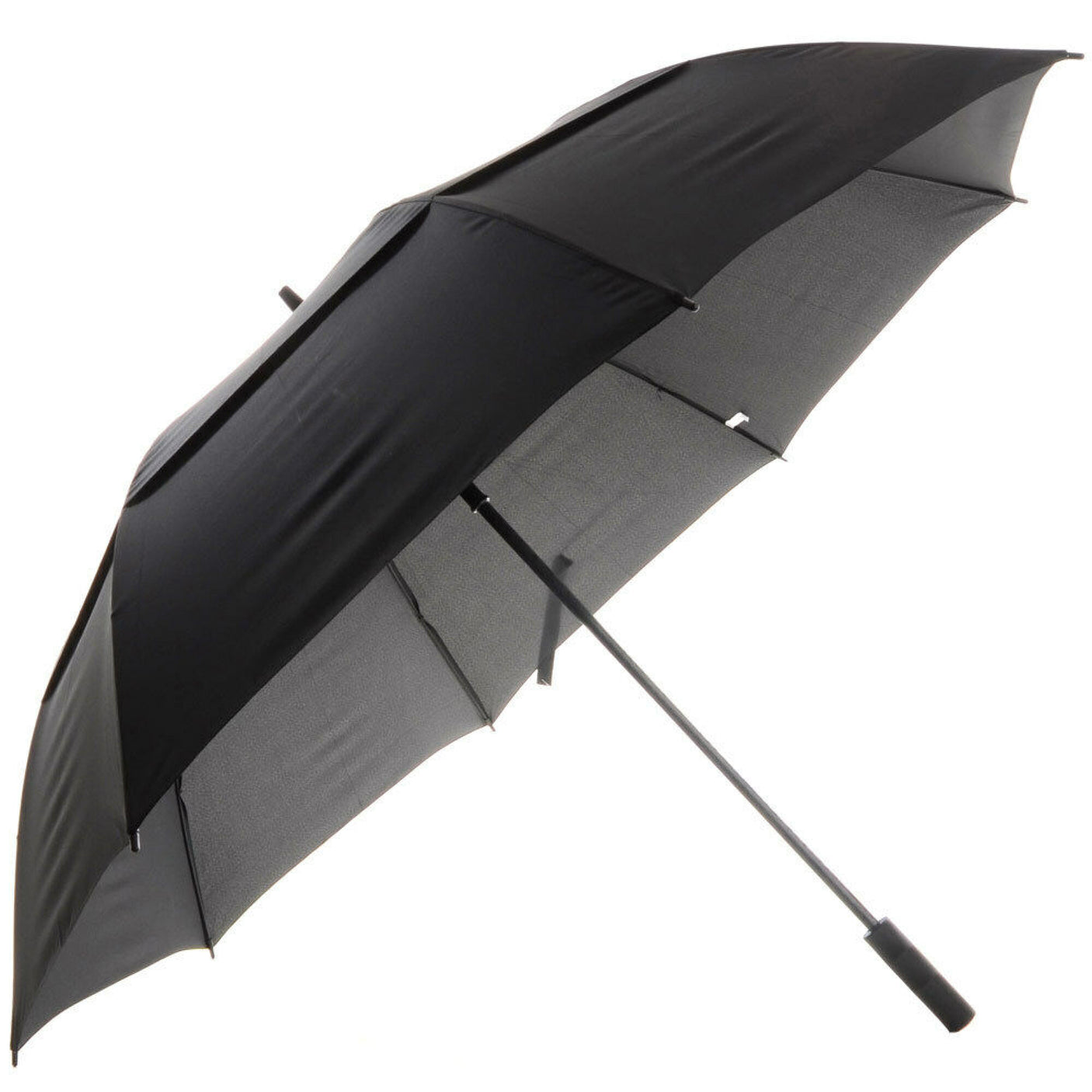 Double Skin Auto Golf Umbrella Black - UU66