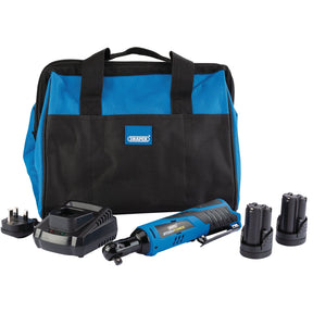 Draper Storm Force® 10.8V Power Interchange Reversible Ratchet Kit, 2 X 1.5Ah Batteries, 1 X Charger, 1 X Bag - PTKRWK10 - Farming Parts