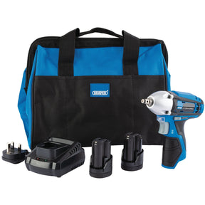 Draper Storm Force® 10.8V Power Interchange Impact Wrench Kit, 2 X 1.5Ah Batteries, 1 X Charger, 1 X Bag - PTKIWK10 - Farming Parts