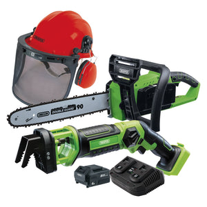 Draper D20 Cordless Garden Saw Kit With Forestry Helmet - PTKD20GK2 - Farming Parts