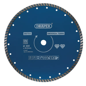 Draper Turbo Diamond Blade, 300mm - DBT4 - Farming Parts