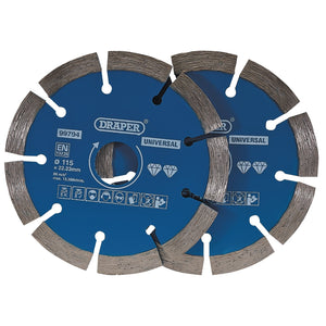 Draper Segmented Diamond Blade, 115mm (Pack Of 2) - DBP1 - Farming Parts