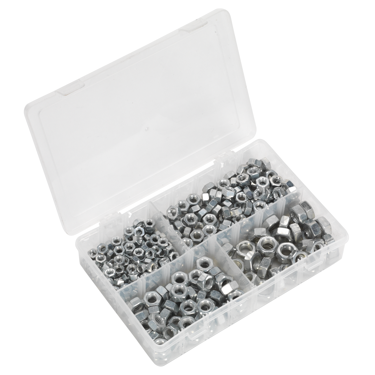 Steel Nut Assortment 320pc 1/4"-1/2"UNC - AB030SN - Farming Parts