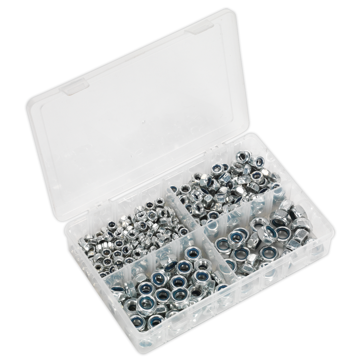 Nylon Locknut Assortment 300pc M6-M12 Metric - AB032LN - Farming Parts