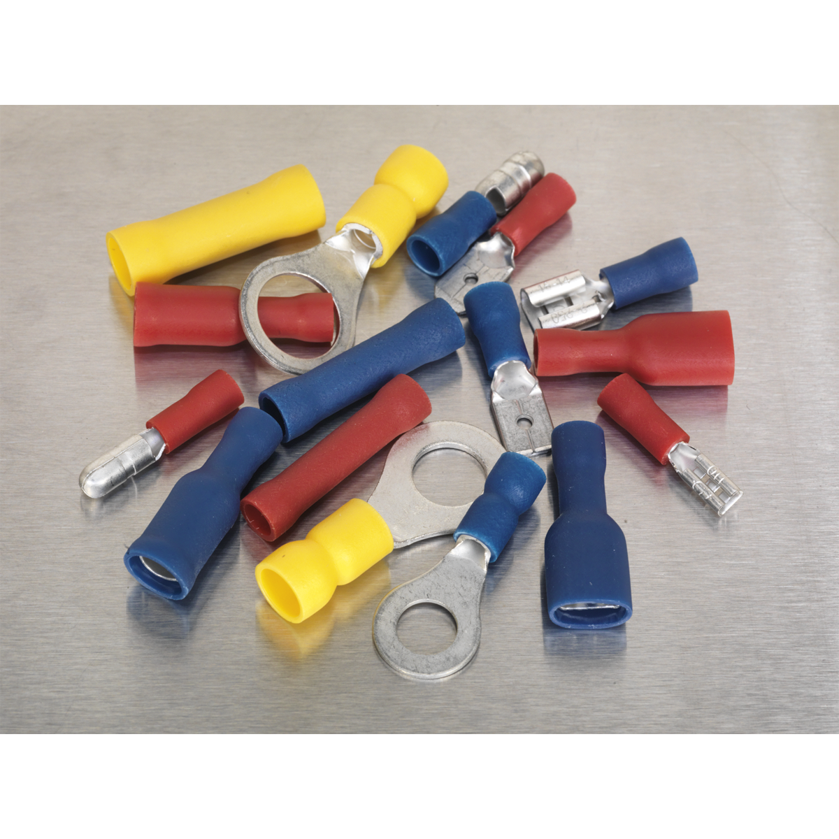 Crimp Terminal Assortment 200pc Blue, Red & Yellow - AB038MT - Farming Parts