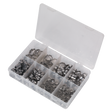 O-Clip Single Ear Assortment 160pc Stainless Steel - AB043SE - Farming Parts