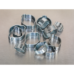 O-Clip Double Ear Assortment 140pc - Zinc Plated - AB044DE - Farming Parts