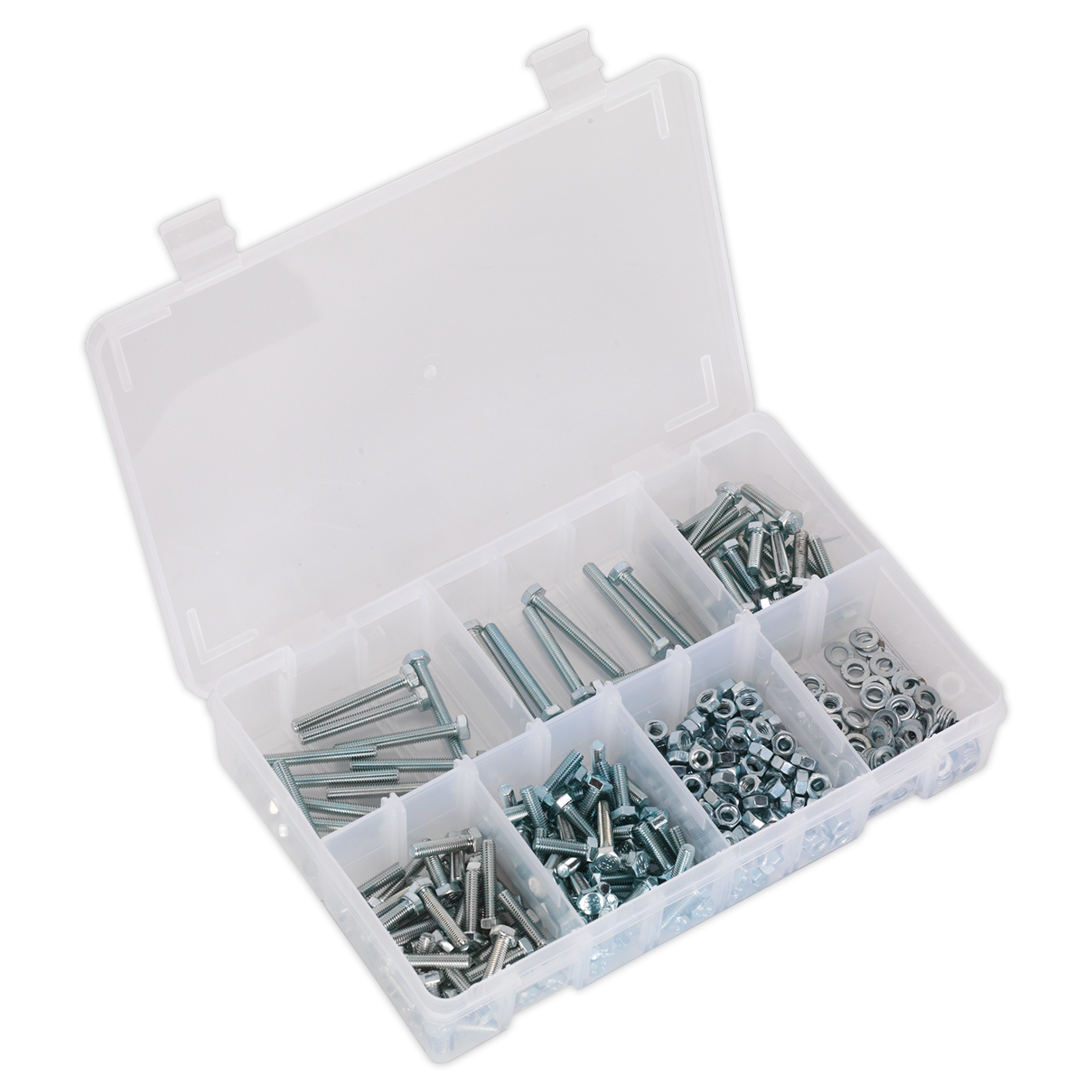 Setscrew, Nut & Washer Assortment 444pc High Tensile M5 Metric - AB049SNW - Farming Parts