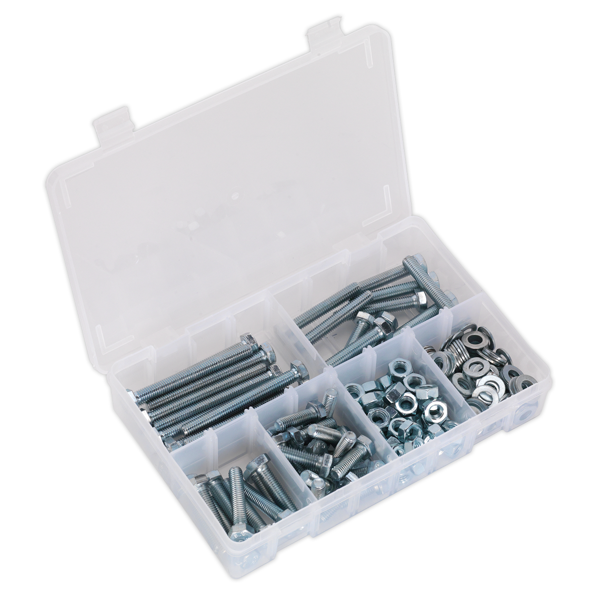 Setscrew, Nut & Washer Assortment 220pc High Tensile M8 Metric - AB051SNW - Farming Parts